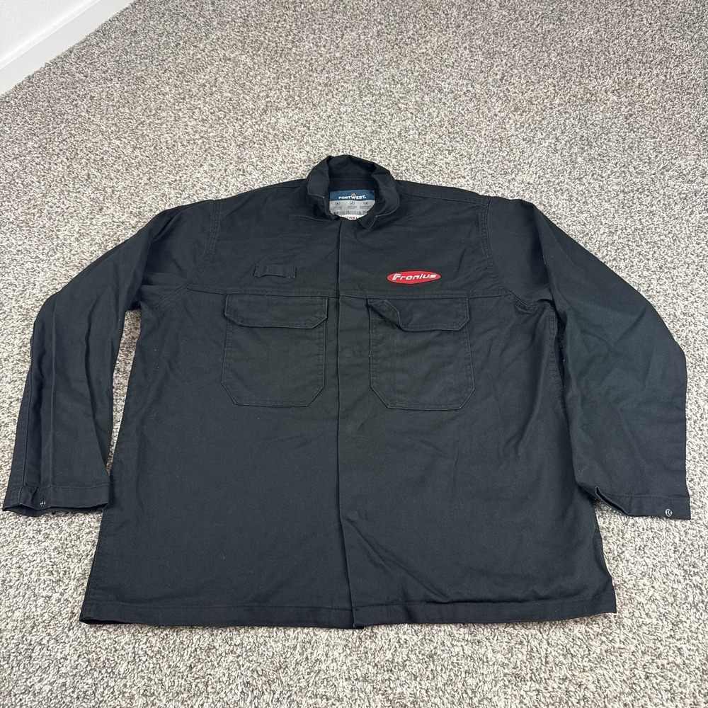 Portwest Bizweld FR Welding Jacket Mens XXL Black Biz2 Snap Workwear CAT2